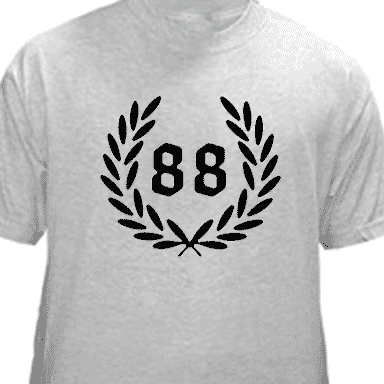 88 Wreath T-Shirt (Black Ink)